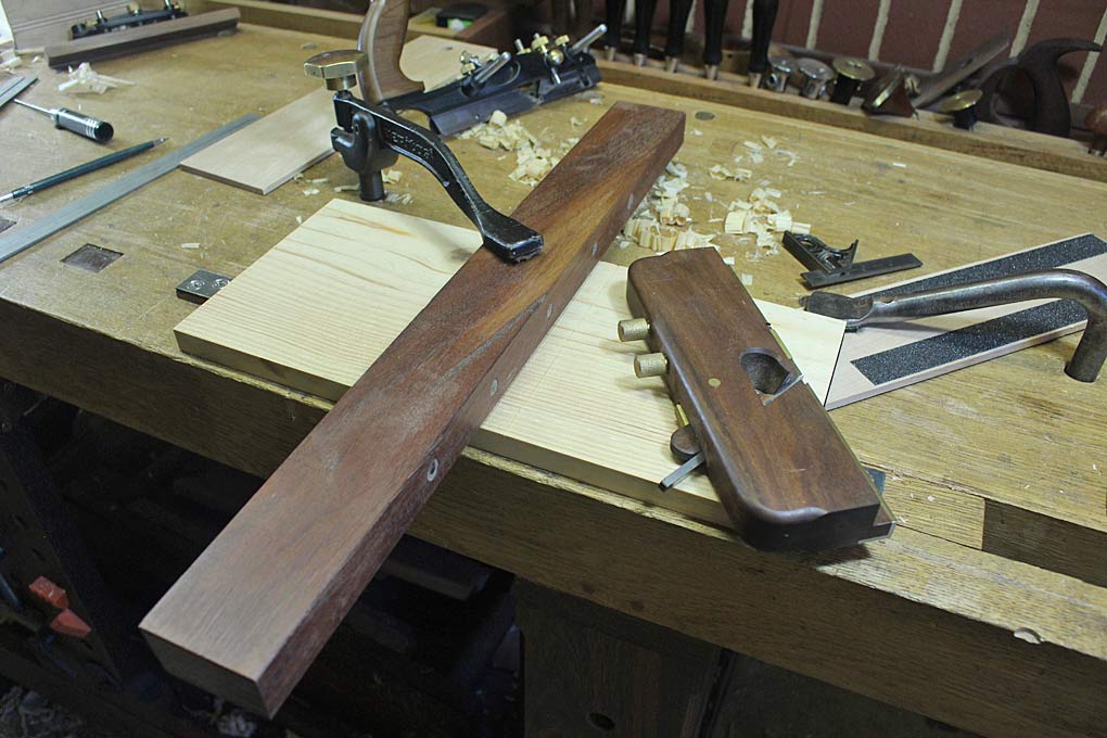 Thedado plane is used in conjunction with a shop made straight edge